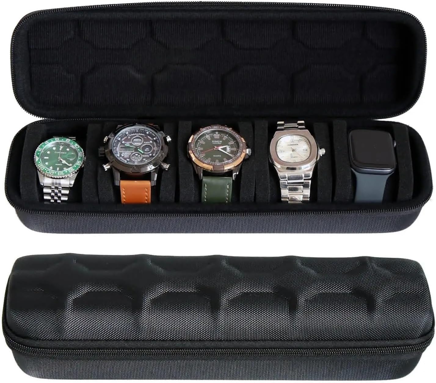 1PCS Watch Travel Case Portable Storage For Wristwatches And Smart Watches(10 Slot Black EVA)