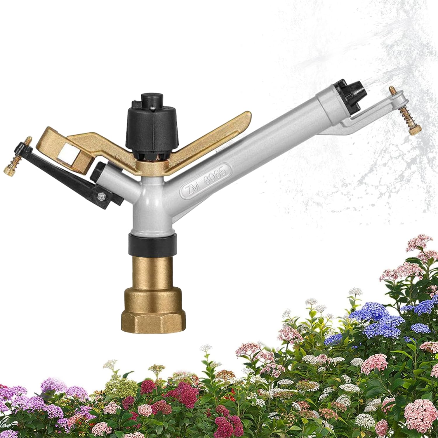 Langstrecken-Sprinkler, 3,8 cm Rasensprenger, Sprinkler für Hof, große Flächenbewässerung, Bewässerungsspritzpistole, Landwirtschaft, Bauernhof-Bewässerung, Schlagregner