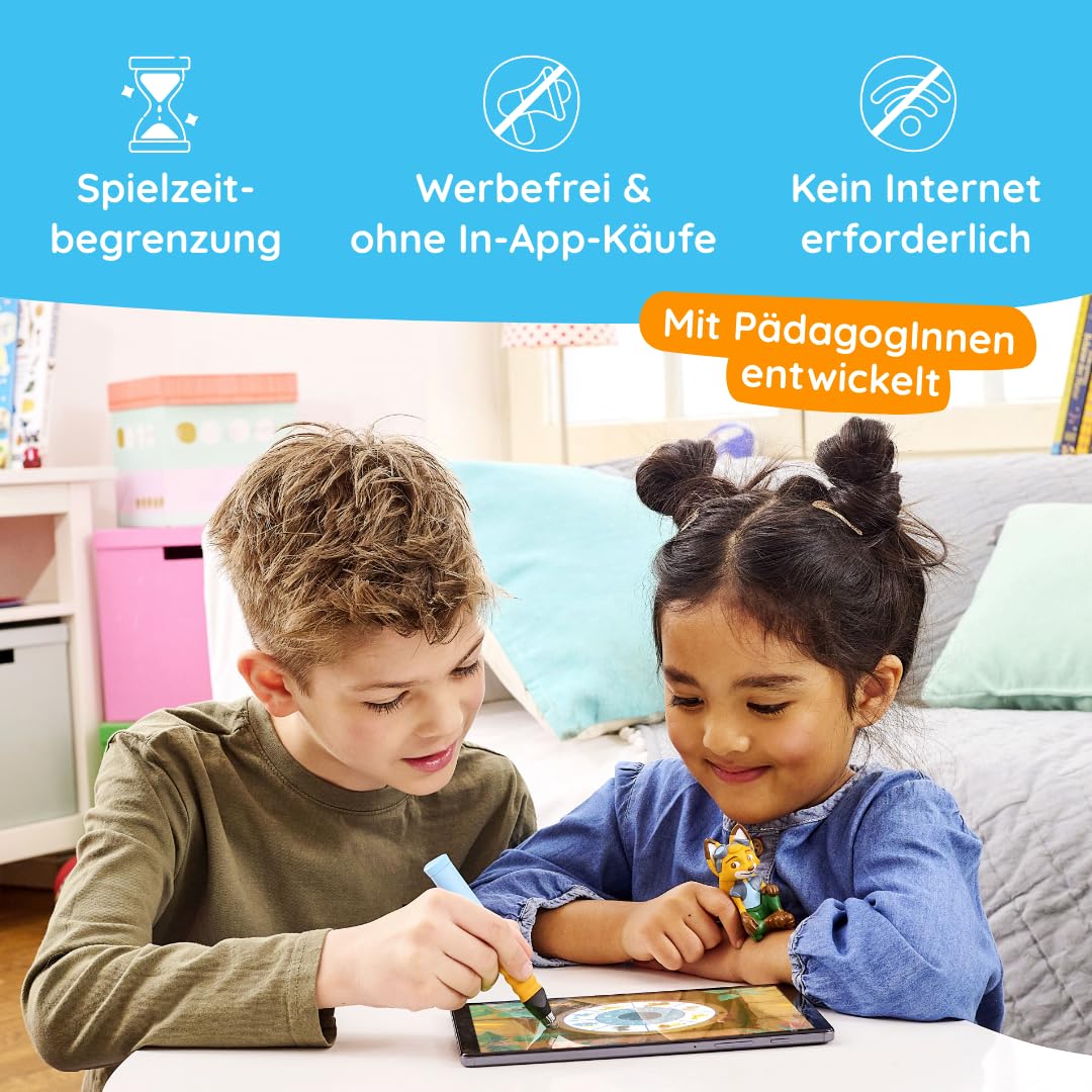 Edurino Figur Mika Erstes Lesen & Schreiben (Stufe 1) ab 4 Jahren inkl. App | Innovatives & digitales Lernspiel | Spielerisches Lernen von Buchstaben, Silben & Reimen