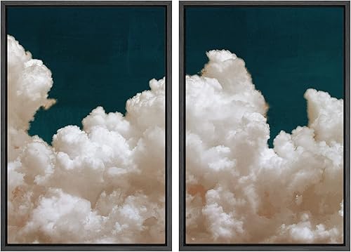 Miniatura 36 de SIGNLEADER Lienzo enmarcado para pared, juego de arte geométrico de mediados de siglo, formas de tocadiscos de música, ilustraciones abstractas,