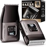 Scrorui Cordless Foil Shaver for Men: Dual Replacement Heads (Foil + Trimmer), High-Speed 6000RPM,USB-C Rechargeable, IPX6 Waterproof Battery Display & Travel-Friendly/Home Use