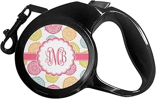 Doily Pattern Retractable Dog Leash - Medium (Personalized)
