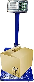 SUNRISE Industrial Platform Scale Weight,Computing Digital Scale, with Accurate KG Price Calculator High-Definition Displa, Foldable Rechargable for Weighing Luggage Package Shipping (Capacity 150KG)