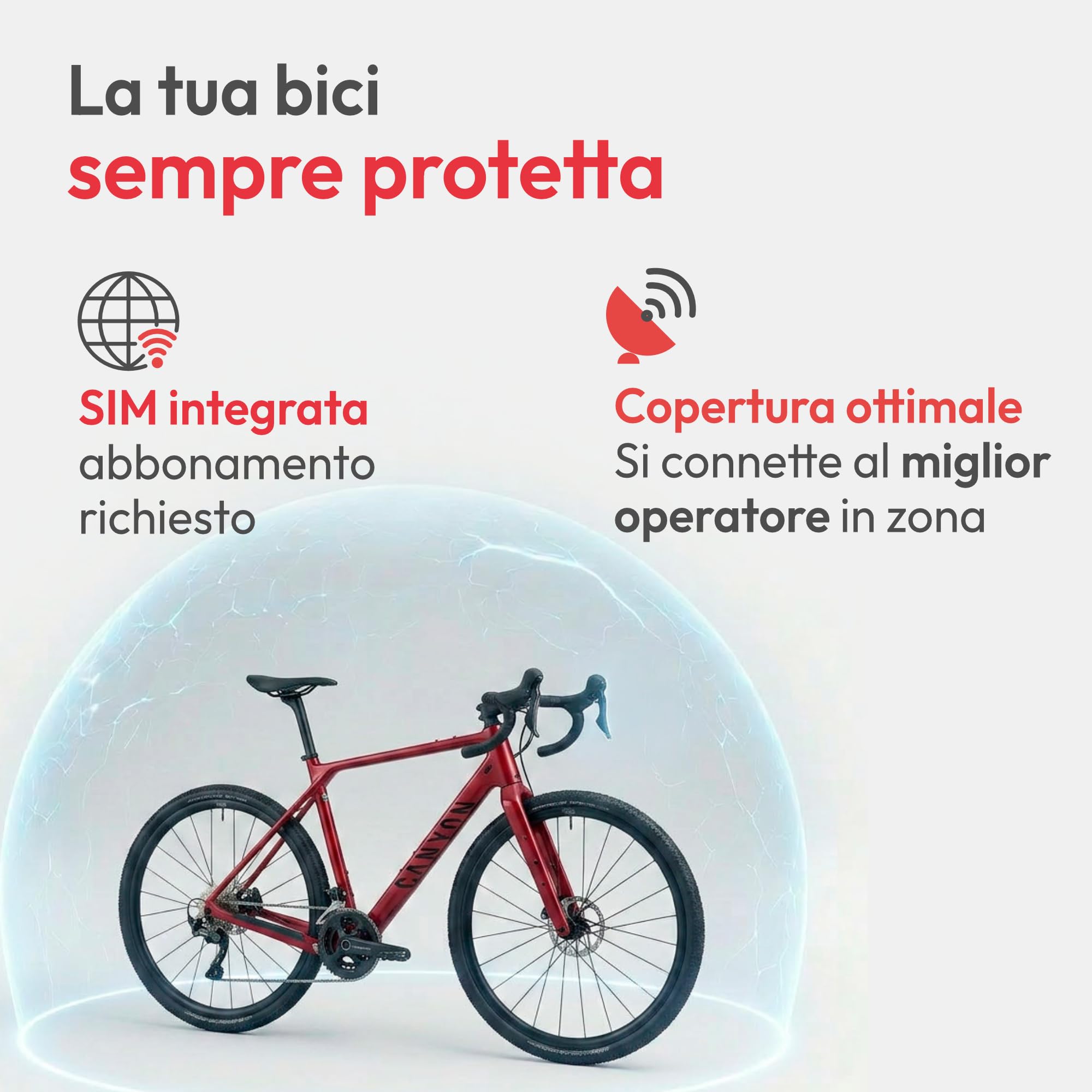Trackting Bike T8 Antifurto Bici Gps Tracker | Abbonamento annuale richiesto | Tracker Gps Bici ed Ebike con Sensore di movimento, Batteria Ricaricabile, Monitoraggio in Tempo Reale in Caso di Furto