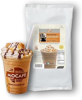 MOCAFE Salted Caramel Frappe Mix, Premium Blended Iced Colombian Coffee powder, Create Instant Crave-Worthy Specialty Drinks, 3 lbs. bag