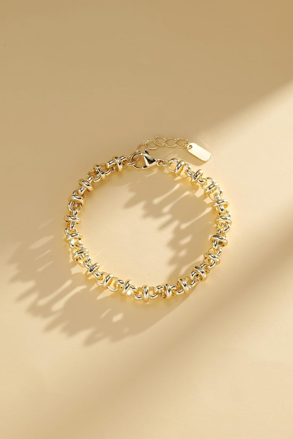 Gold-Tone Chain Bracelet for Women, Adjustable Lobster Clasp with Extender Chain, Minimalist Dainty Jewelry for Everyday Wear - Image 5