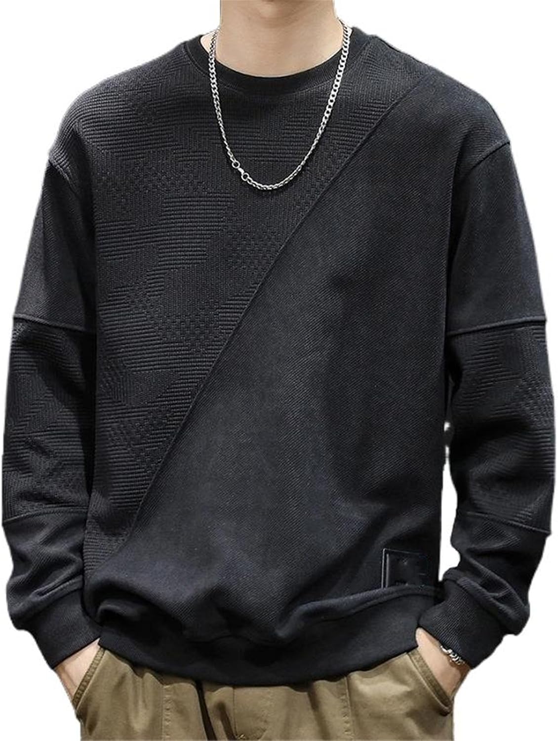 Men's Spring Autumn Long Sleeve Sweatshirt, Casual Daily Wear Male Apparel