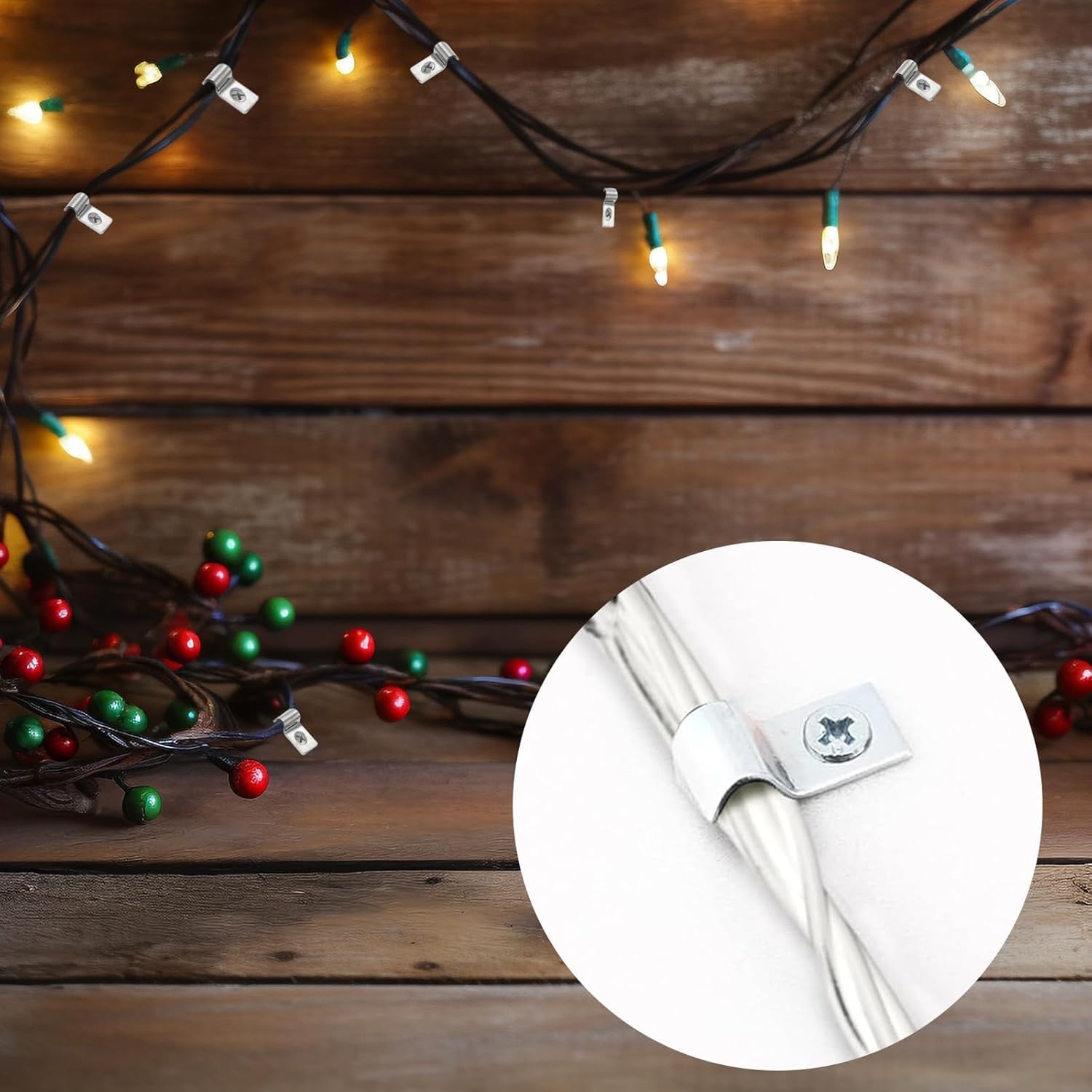 50 Pièces Fixation Grillage Rigide Sur Mur Cavalier Cable