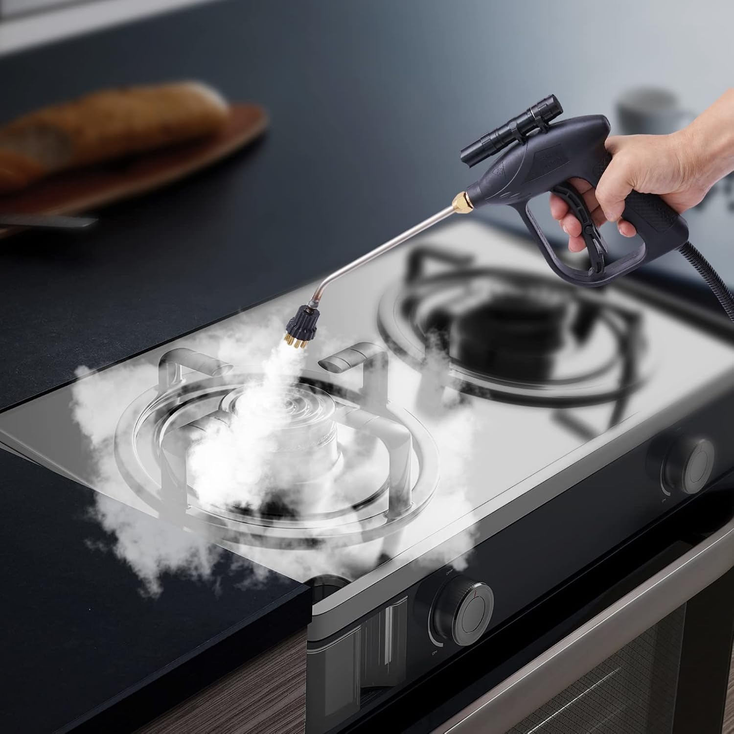 High Pressure Steam Cleaner,1700W Handheld Multi-Surface Natural Steam Cleaner Portable Steamer Machine High Pressure Temperature Steam Cleaning Machine for Commercial,Home Use