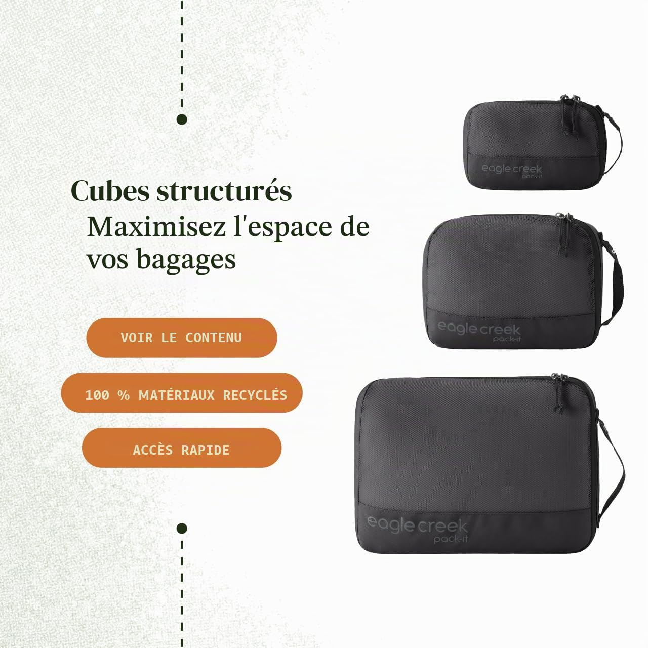 eagle creek Pack-It Reveal Cube Set XS/S/M Black