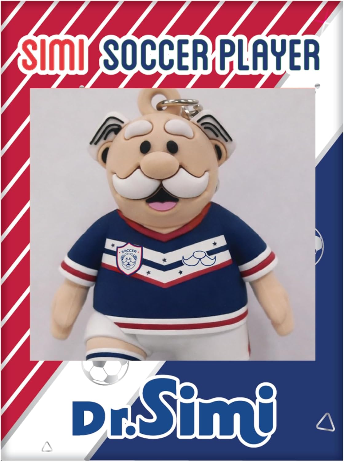 Dr. Simi USA-Inspired Soccer Keychain – Collectible Fan Key Ring | Fun Gift for Sports Fans & Collectors