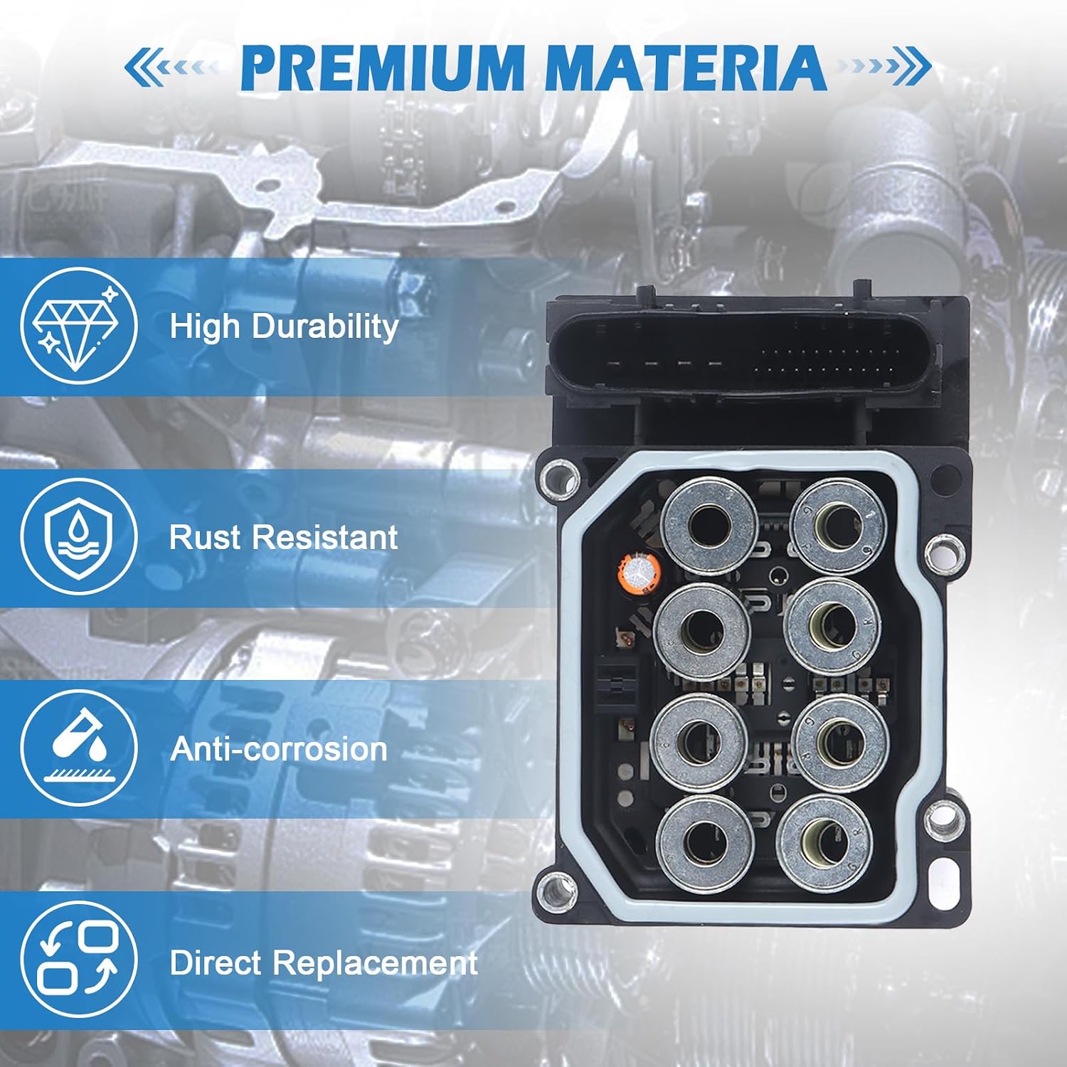 ABS Anti-Lock Brake Control Module for 2007-2009 Toyota Camry 0265800534 Direct Replacement 44510-06060 Anti-Lock Brake Actuator 44510-33130 44050-06070 44510-06060 0265800535