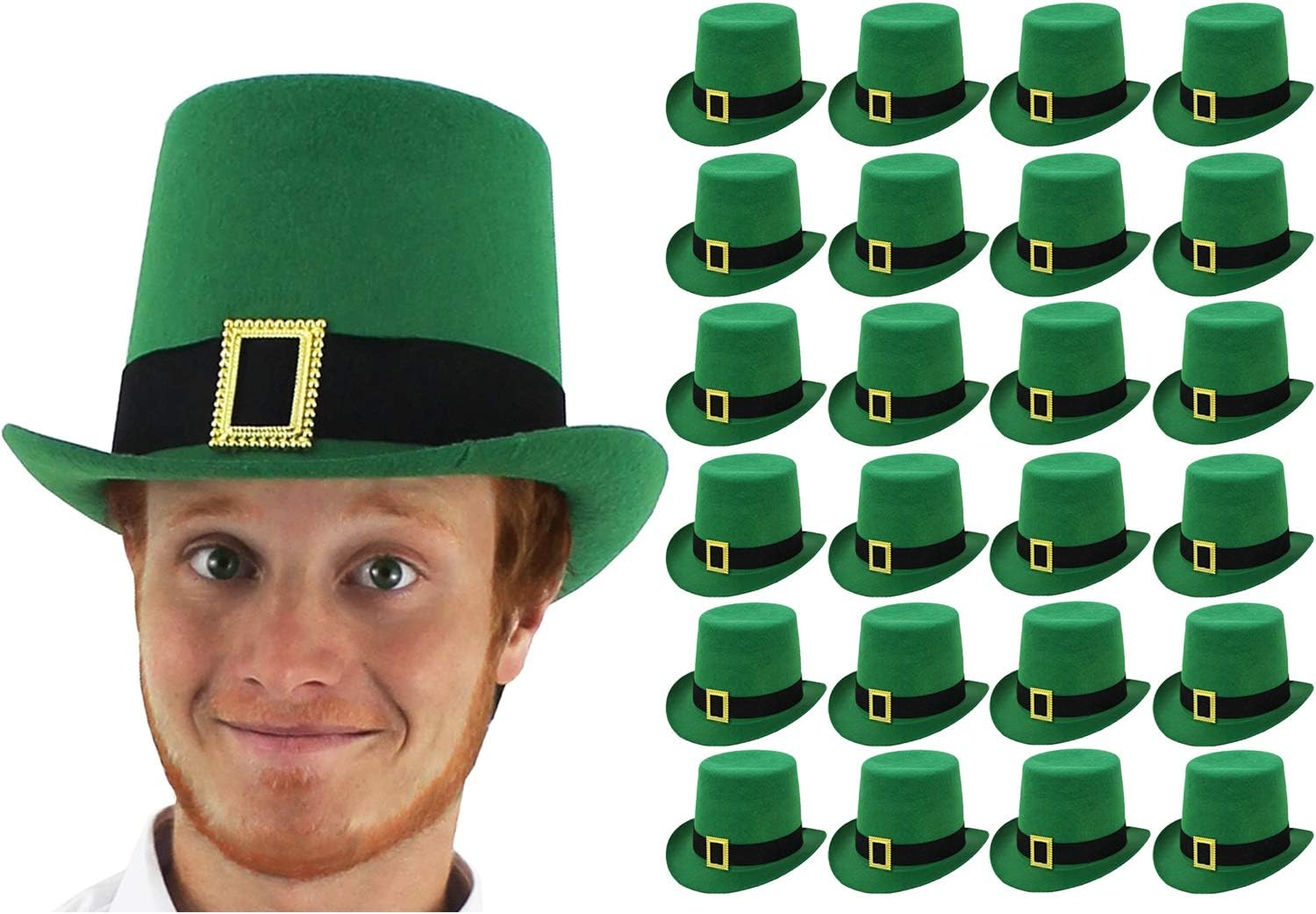Buy 24 X Adults Irish Hat Green Top Hat 