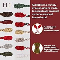 Vista 4 de Haute Decor Lazos decorativos giratorios, paquete de 6, 16 pulgadas (oro/plata/blanco) - Guirnalda colgante, luces, decoraciones