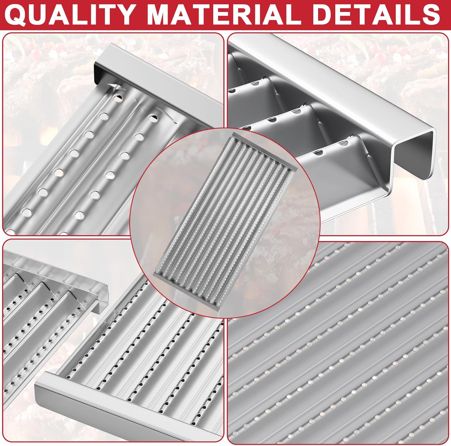 Grill Grates and Emitter for Charbroil TRU-Infrared 463247412 463257110 463243911 463241013 463241314 463246909 463241014 Parts, 18 7/16" Grill Replacement for G515-4700-W1 G526-0007-W1