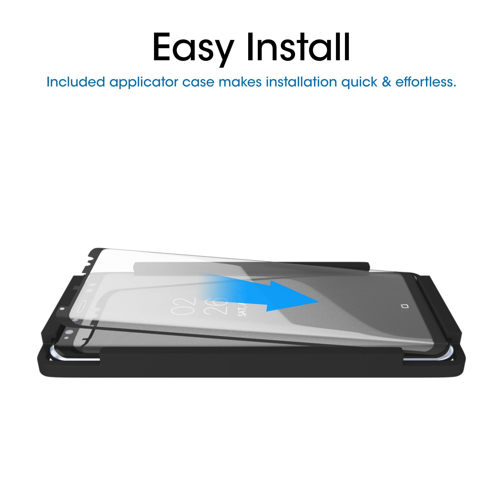 Image secondaire de amFilm Verre Trempé Protection écran pour Galaxy S8, Zéro Bulle (Courbes 3D) Film Protecteur D'écran pour Samsung Galaxy S8 (Noi