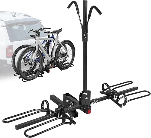 Miniatura 1 de Portabicicletas para coche, plegable, trasero, remolque, soporte de acero antiinclinación, portabicicletas eléctricas, portabicicletas para SUV,