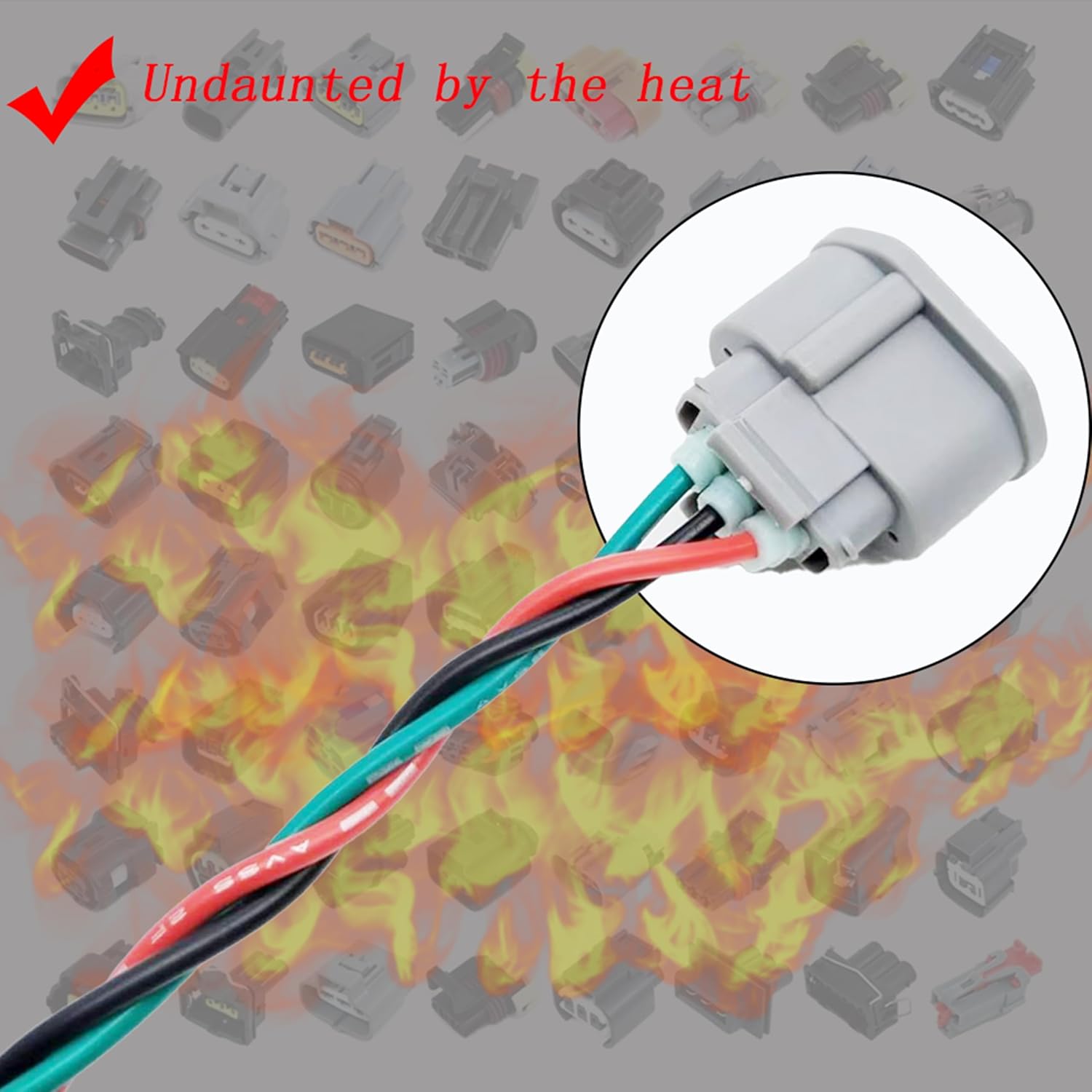 EGR Exhaust Gas Recirculation Pressure Feedback Sensor Harness Connector Plug Replacement for Ford F-150 F-250 F-350 Ranger,Mercury Sable,Mazda Truck B3000 B2500,Lincoln Navigator Town Car F77Z9J460AB
