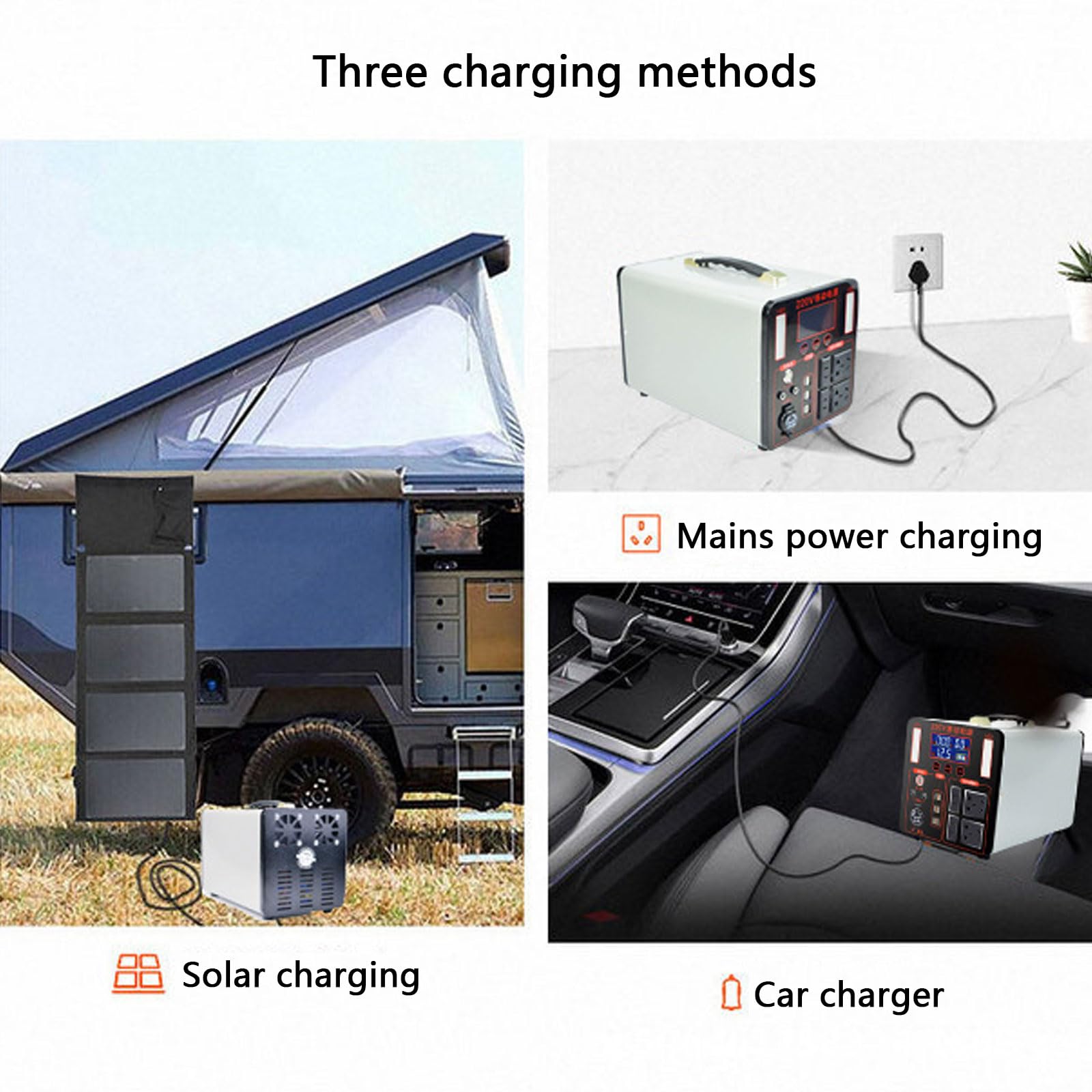 Stazione di Alimentazione Portatile da 200 Wh, Power Bank a Onda sinusoidale Pura, Presa CA per Campeggio, Viaggi e emergenze all'aperto