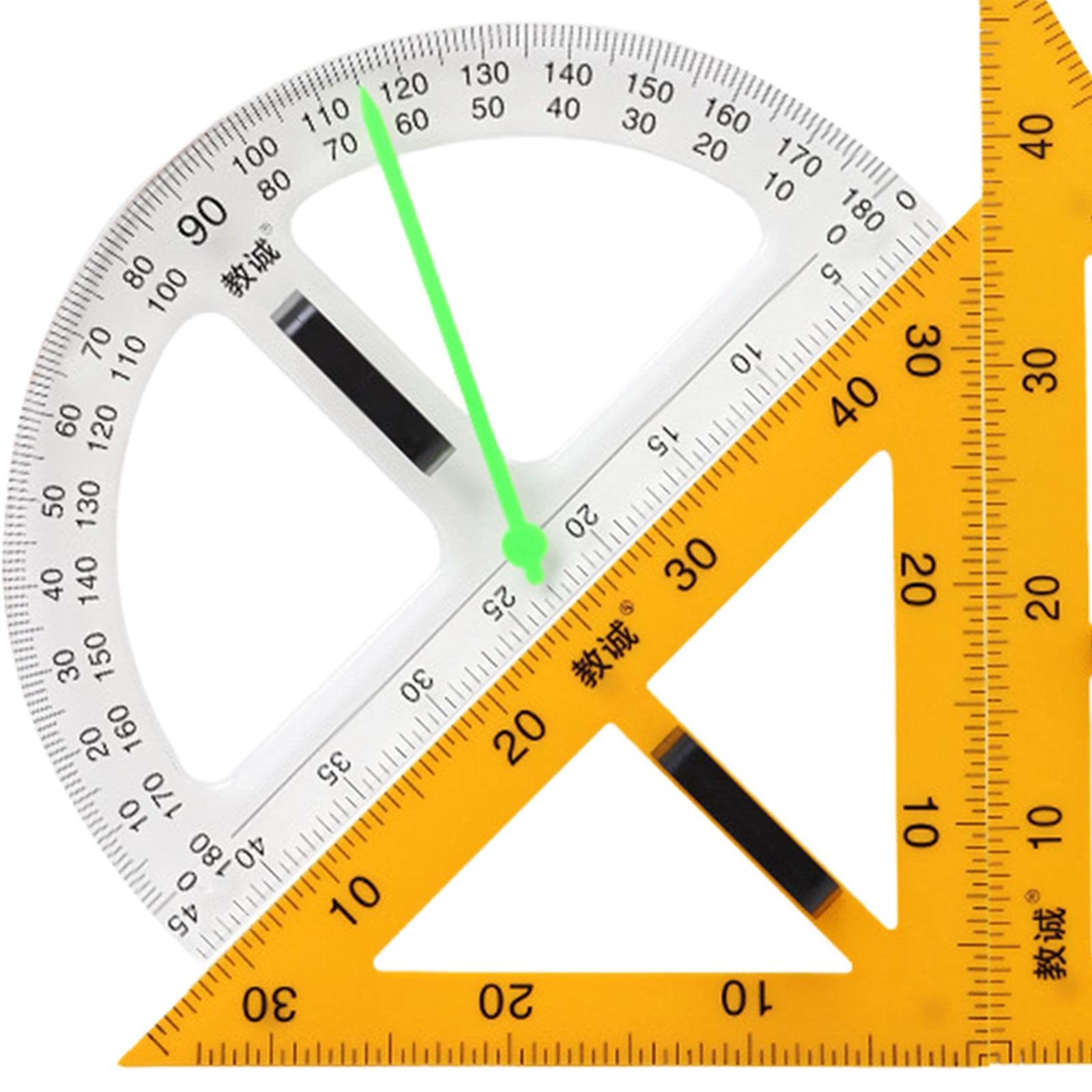 Ensemble de 4 Règles Mathématiques pour L'enseignement, Grand, Couleur Blanche.