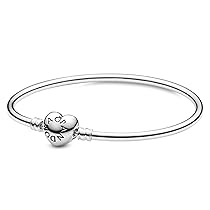 PANDORA Icons Bracciale in argento con chiusura a forma di cuore, 19