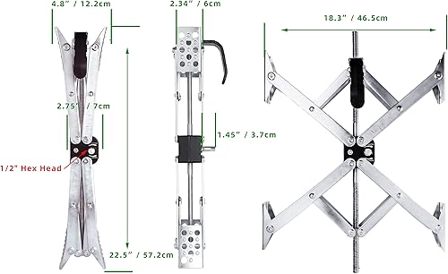 Miniatura 7 de Estabilizador de RV en forma de X XL (permite ajustar el taladro) con bloqueo de doble eje para vehículos recreativos, remolque de viaje o caravana