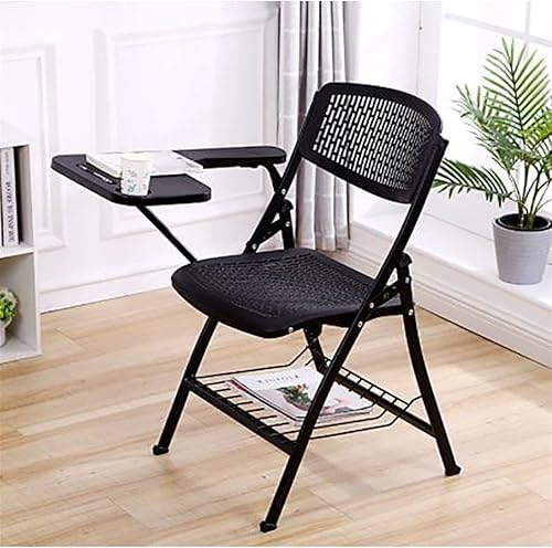Miniatura 4 de CPSUN Home Office Desk Chairs Office Chair with Writing Board Folding Training and Conference Office Chair Integrated Chair (Color  White)