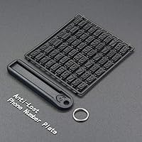 Vista 3 de TANGSEN Llavero de cuero rojo antipérdida, placa de número de teléfono de metal mate, resistente, desmontable, anillo de llavero, gancho de clip