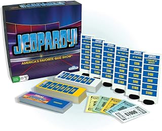 Jeopardy Board Game - America's Favorite Quiz Show Party Game - Features 180 Cards, 6 Stands, And Play Money (Ages 12+)