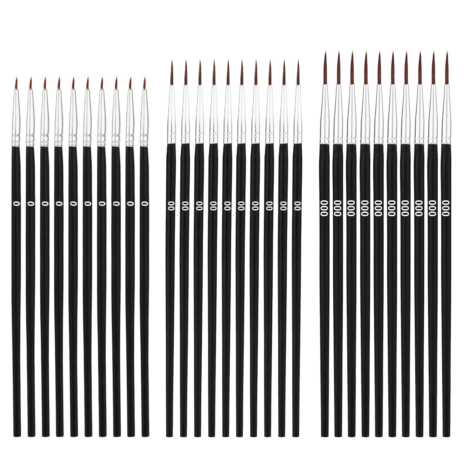 Lot De 10 Pinceaux De Détail Pinceaux Fins Pour Acrylique