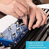 Vista 3 de GUITTO Tablero de Pedal para Guitarra - Tablero de Pedal de Efectos para Guitarra de Montaje en Clip, de Aleación de Aluminio con Bolsa