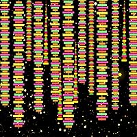 Vista 13 de Guirnalda de Papel Neón de 110 pies, Serpentinas Neón, Estrella Perforada, Decoraciones Neón de Luz Negra que Brillan para Fiestas, Reactivas a UV