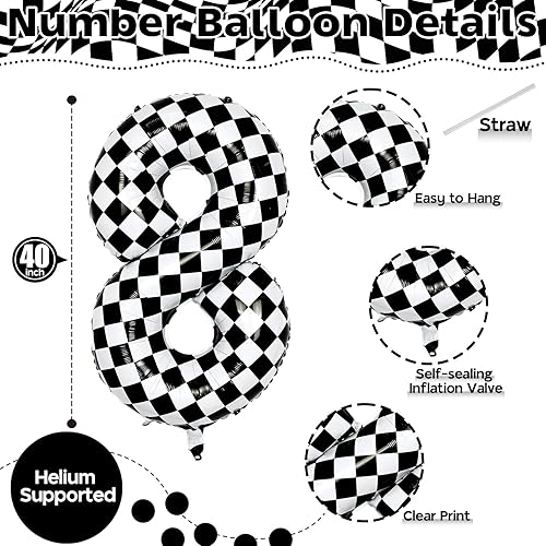 Vista 446 de Globos de 40 pulgadas, globo azul claro número 4, helio autoinflable de aluminio azul bebé para niños de 40 a 15 años, decoraciones de fiesta