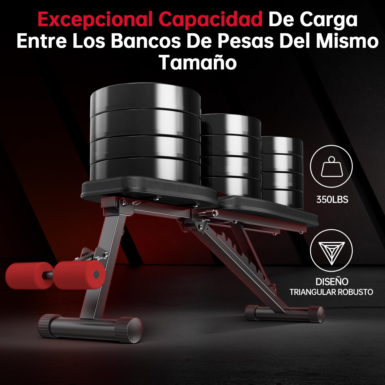 PASYOU Banco Musculación Plegable 10 Posiciones Ajustables 90° Vertical Multifuncional Banco de Pesas para Entrenamiento de Cuerpo Completo Banco Abdominales