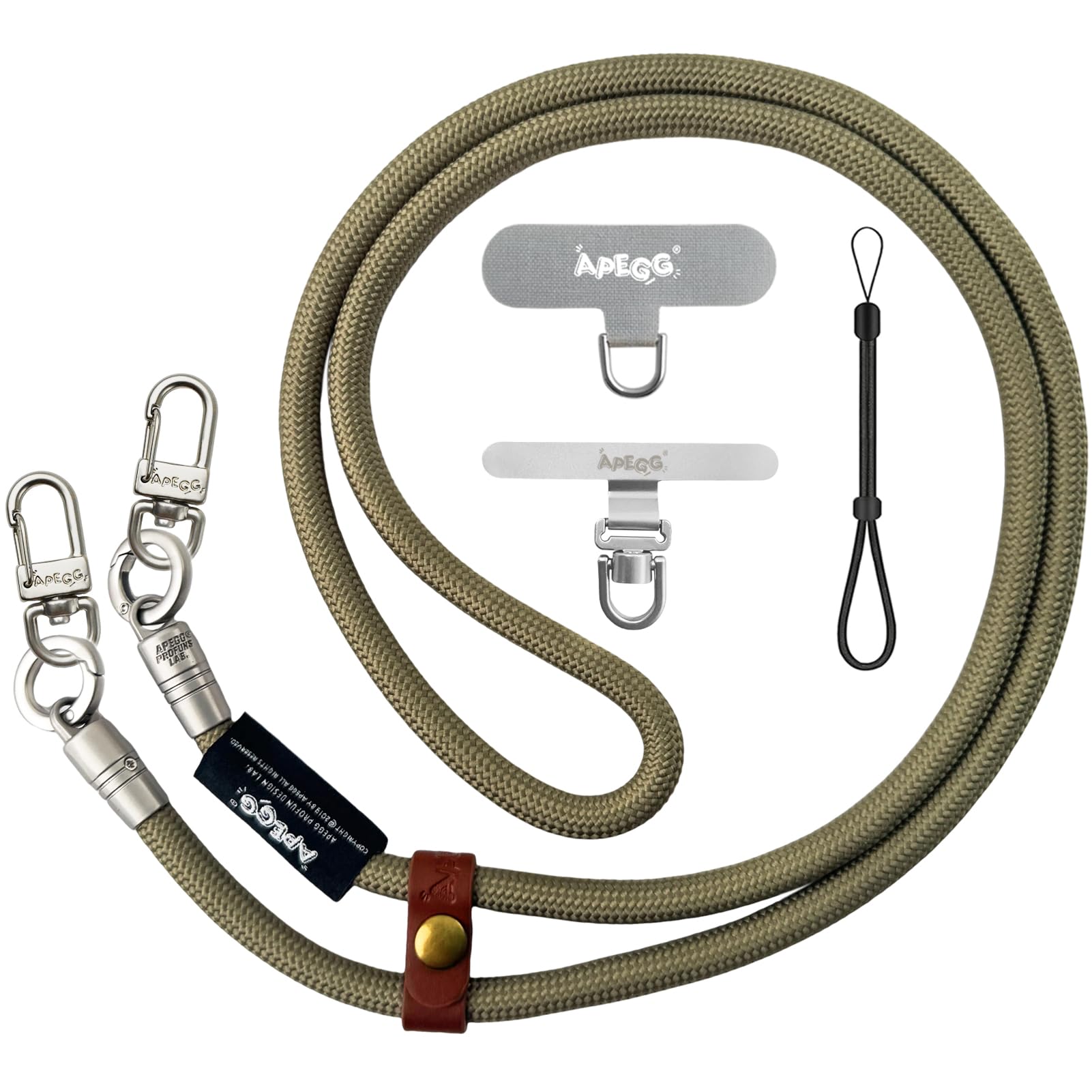 APEGG Phone Lanyard Universal Phone Strap crossbody Adjustable Anti-Drop Neck Strap with 2 Phone Tether Patches & Wrist Strap
