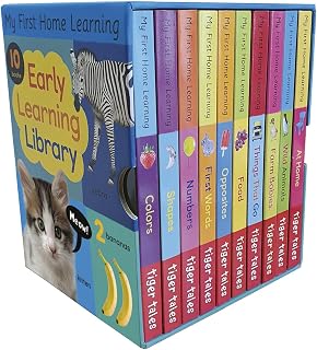 Tiger Tales Early Learning Library: 10 Sturdy Board Books for Toddlers - Colors, Shapes, Numbers, First Words & More