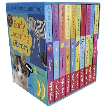 Early Learning Library Box Set 10 Board Books for Kids My First Home Learning