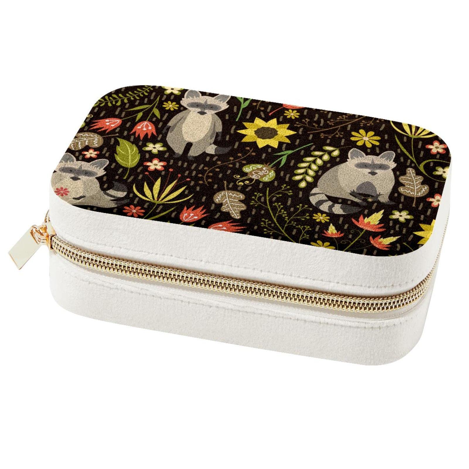 Organiseur de bijoux de voyage motif animal rigide pour colliers