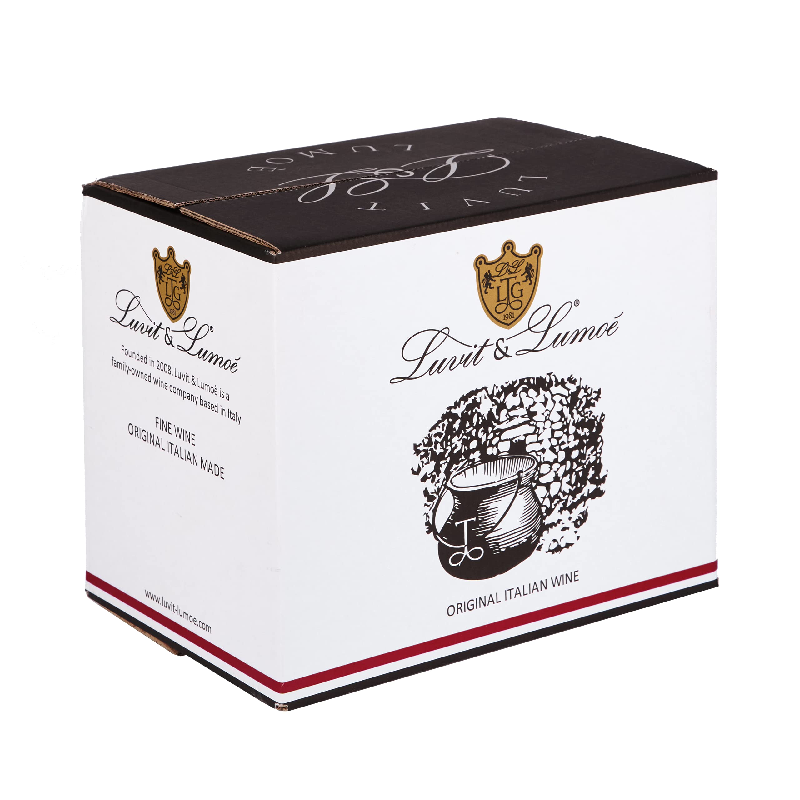 Luvit & Lumoè | Nero di Troia IGT Puglia| Italienischer Rotwein | Bag in Box | 2 X 5 Liter = 13 Flaschen