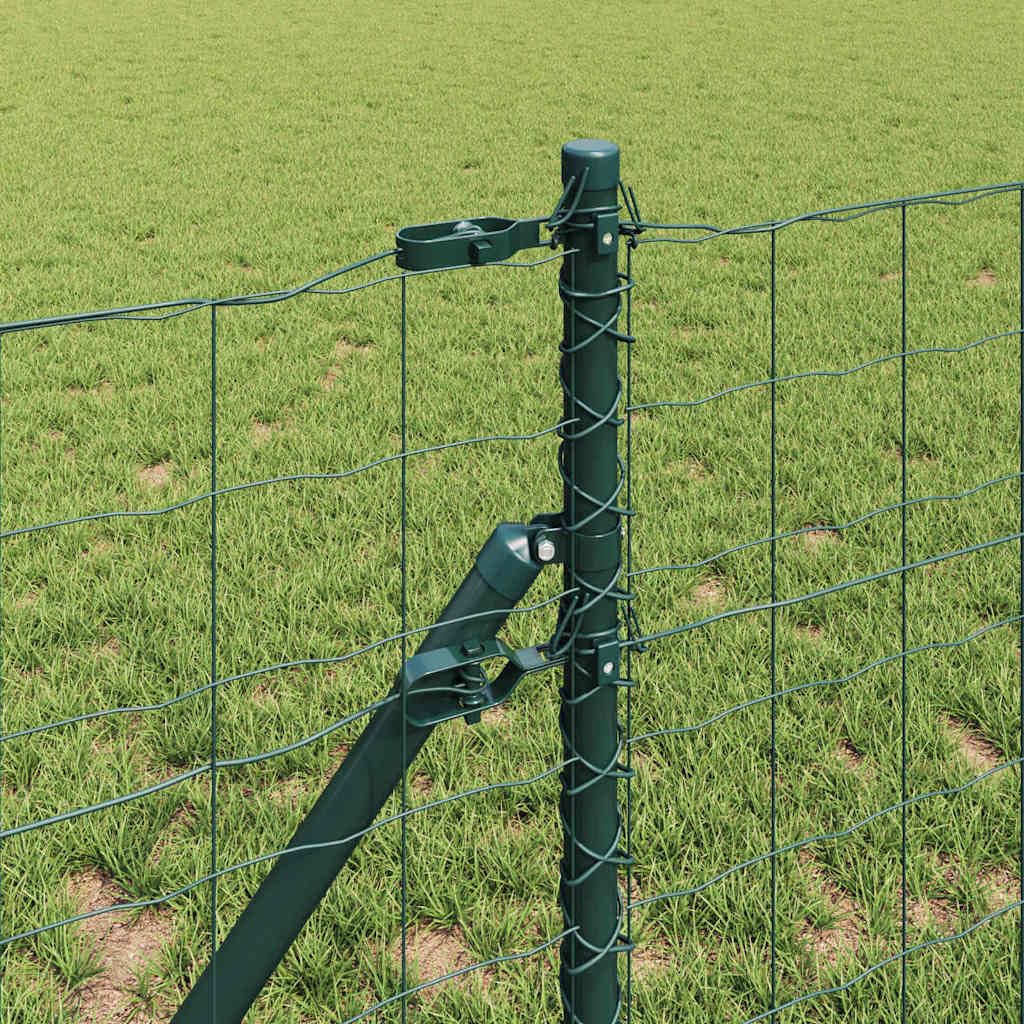 Geschweißter Drahtzaun aus PVC-beschichtetem Stahl 10 x 0,4 m mit 5 Pfosten und 2 Eckpfosten, wetterfeste Maschendraht Zaunelement Gartenzaun für Terrasse, Sichtschutz
