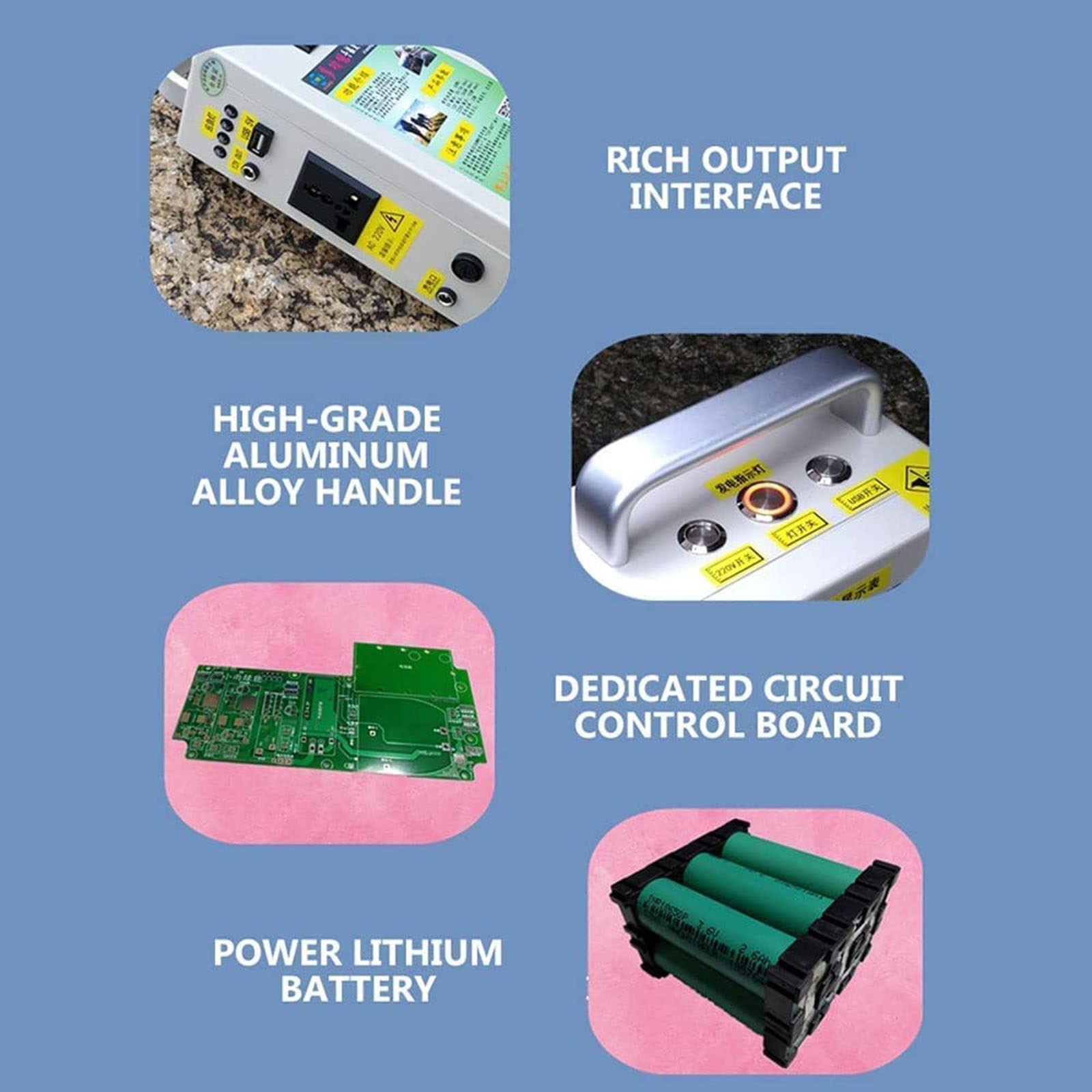 Centrale elettrica Portatile, generatore a manovella, Caricabatterie di Emergenza Portatile, Alimentatore di Emergenza da Viaggio, Piccolo Alimentatore per Esterni
