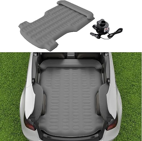 AngLink Colchón inflable Tesla Model Y Almohadilla de aire portátil Tesla Modelo Y para acampar con almohada y bomba de aire, cama plegable para