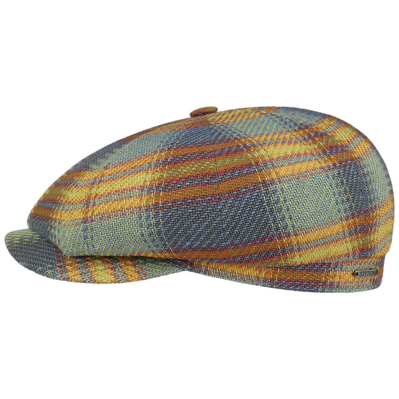 Stetson Hatteras Hilverston Flatcap Cap UV Protection Cotton Linen Blend Unisex Summer Mixed Colours M (56-57 cm)