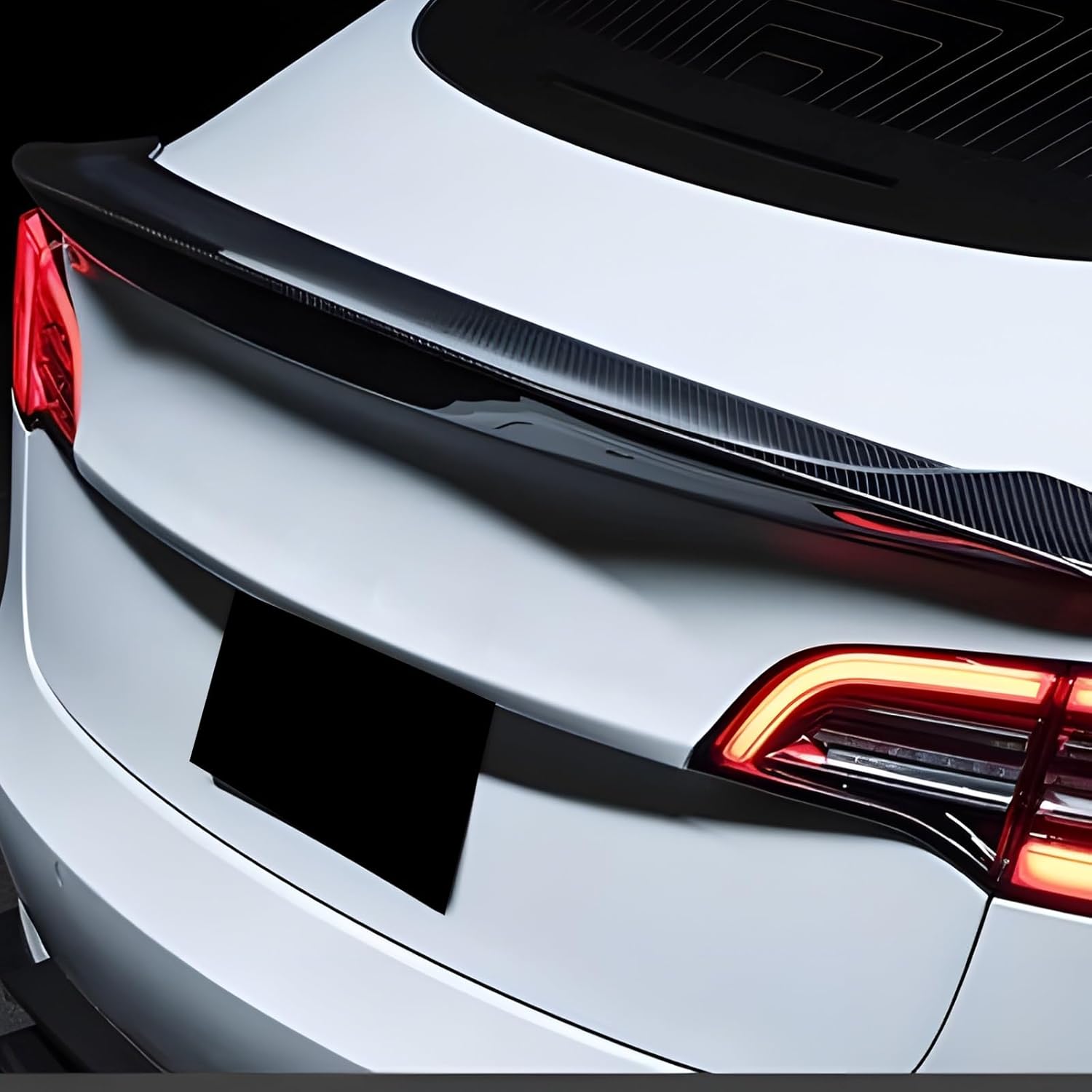 Carbon Fiber Rear Spoiler Compatible with Model 3 2018-2024 Rear Trunk Lip Spoiler Wing Vehicle Body Styling Kit