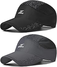 2 Pcs Unisex Quick Dry Baseball Cap, Fashion Lightweight Breathable Foldable Sun Hats for Outdoor Sports, Adjustable Baseball Cap Men Women Running Hiking Climbing