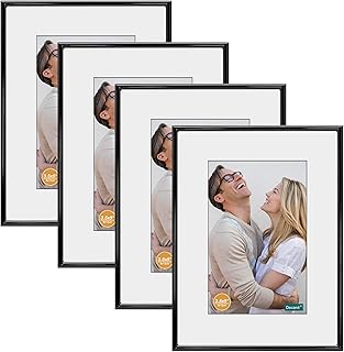 DECANIT 5x7 Picture Frame Metal,Thin Profile Photo Frame 5 by 7 Inch, Di...