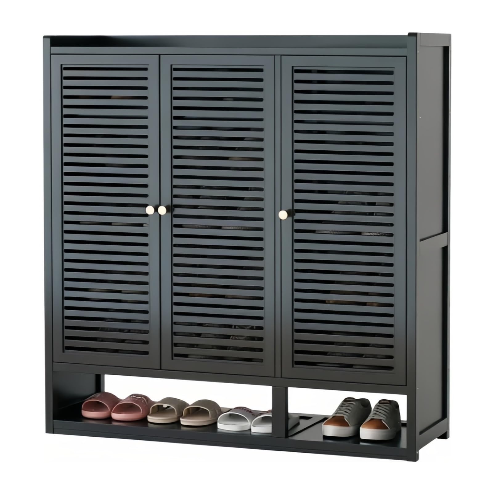 Cenz-888 Shoe Rack Free Standing Entryway Shoe Rack Entrance Corridor Hallway Indoor Shoe Cabinet Small Narrow Entryway Shoe Shelf(Medium)