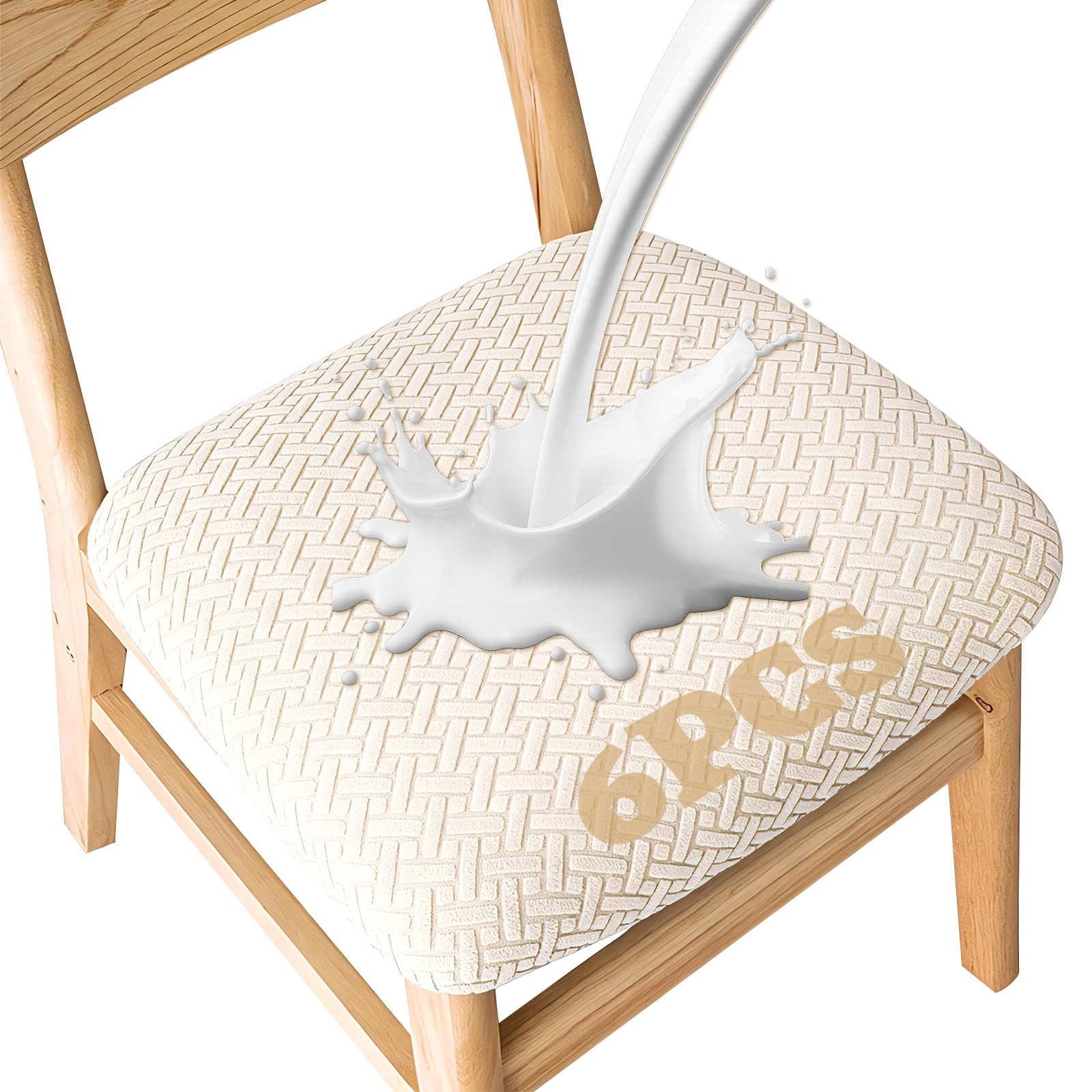 LDXDRU Dining Chair Seat Covers Set of 6, Fits 35-53cm Seat
