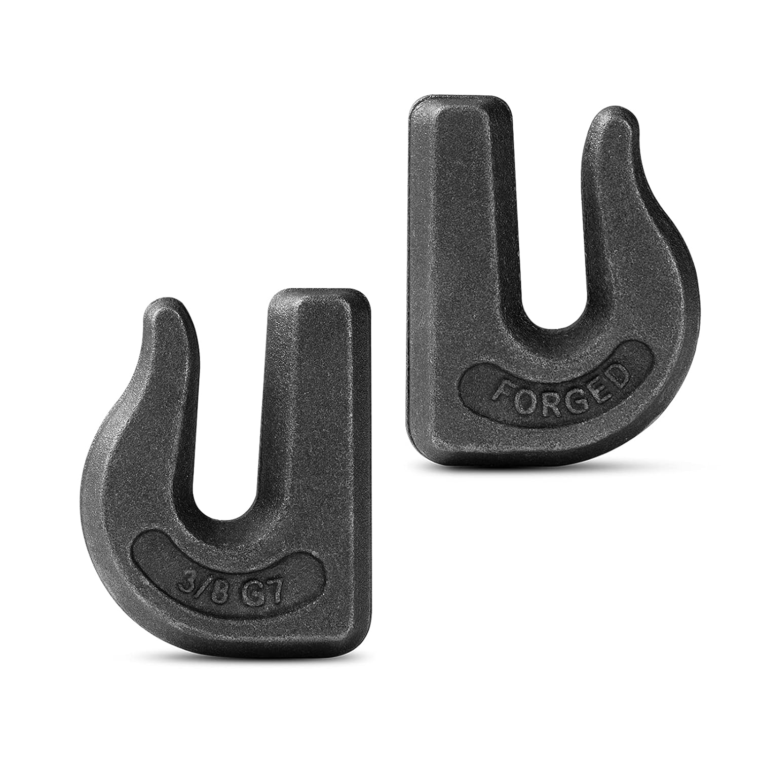 6Pack 3/8'' Weld-On Forged Clevis Grab Chain Hooks, Heavy Duty Forged Grade 70 Grade Utility Hook Weldable for Trailer Truck, Rigging, Car, SUV, RV, UTV, Tractors Loader Bucket-6600 LBS Capacity