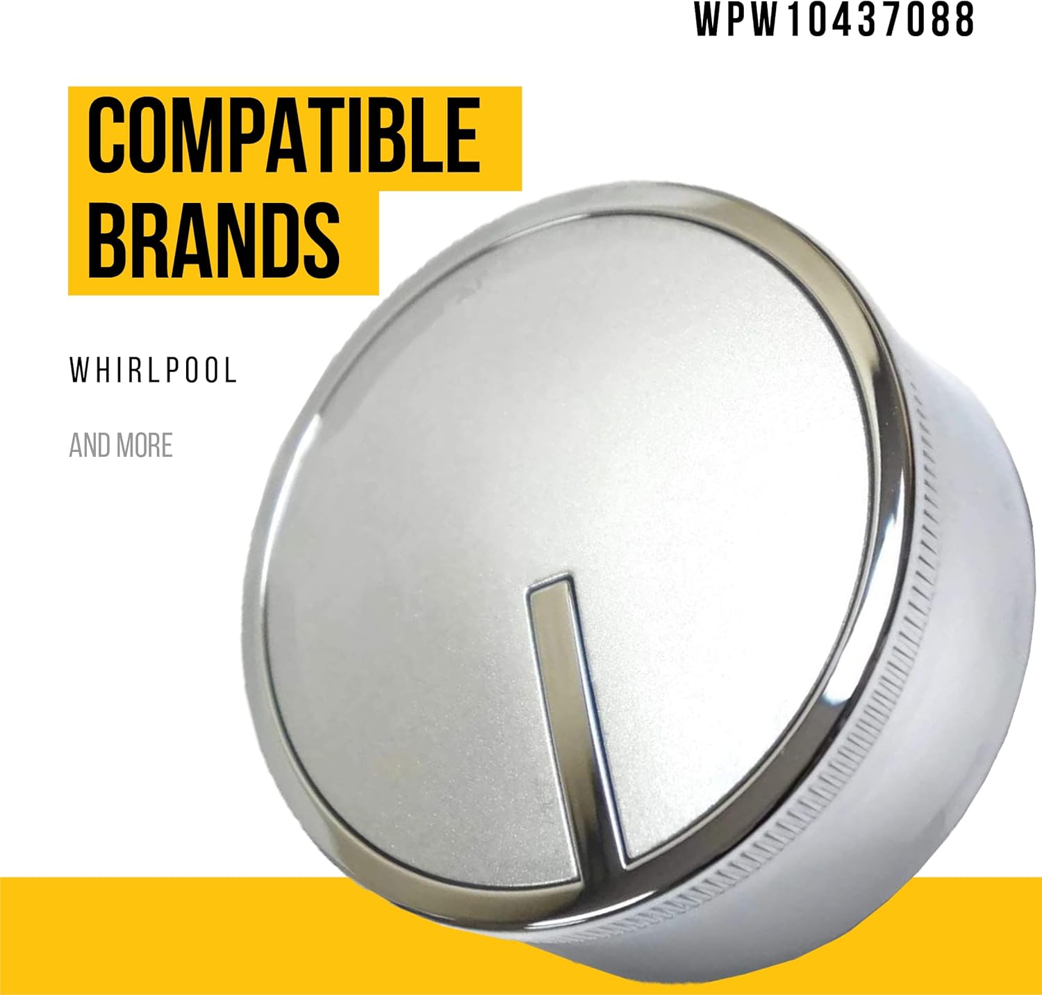PartsBroz WPW10437088 W10437088 Control Knob - Compatible with Whirlpool Range - Replaces AP6021400 3020323 PS11754724 Ultra Durable Replacement Repair Parts